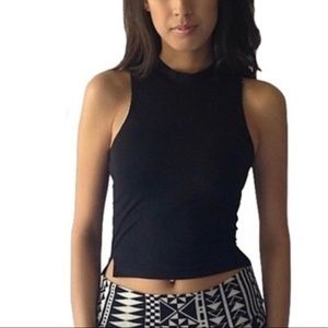 🌸NEW🌸 Mock Neck Crop Top - Black